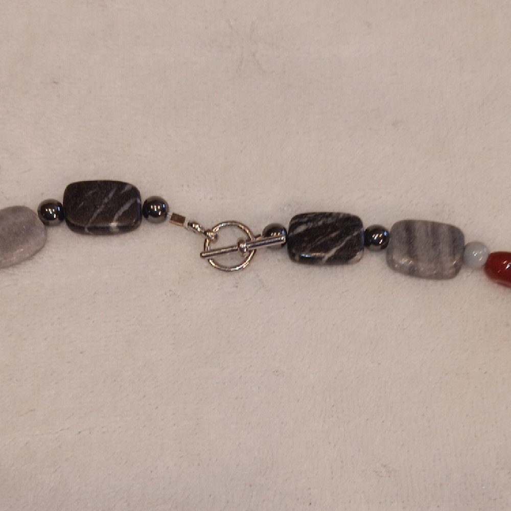 Artisan Handmade Beaded Necklace in Multiple Earthy Tones And Shapes - Picture 4 of 5